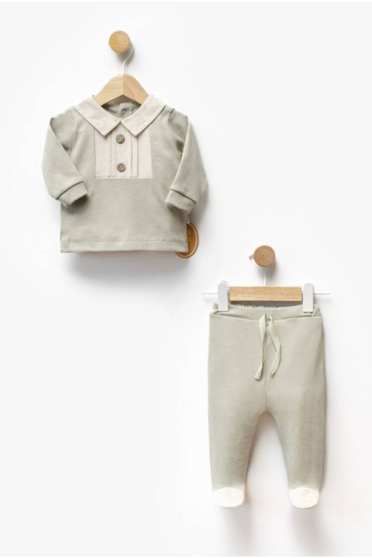 Wholesale Baby Boy 2pcs Linen Body and Pants Set 3-9M - Brand: Bebbemini - Kids & Baby Clothes Wholesale - Globality Store