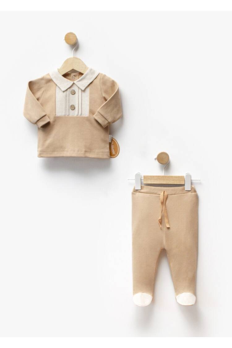 Wholesale Baby Boy 2pcs Linen Body and Pants Set 3-9M - Brand: Bebbemini - Kids & Baby Clothes Wholesale - Globality Store