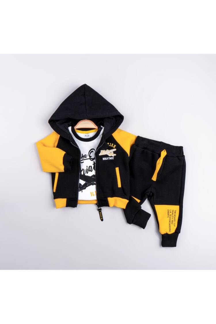 Wholesale Baby Boy 3-Piece Cardigan Sweater and Pants Set 6-24M - Brand: Bubbly - Kids & Baby Clothes Wholesale - Globality Store