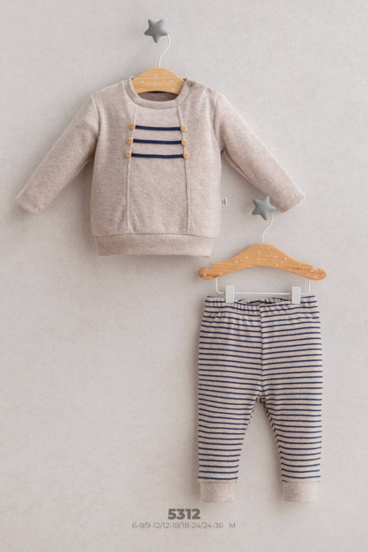 Wholesale Baby Boy 3-Piece Cardigan Sweater and Pants Set 6-24M - Brand: Tongs - Kids & Baby Clothes Wholesale - Globality Store