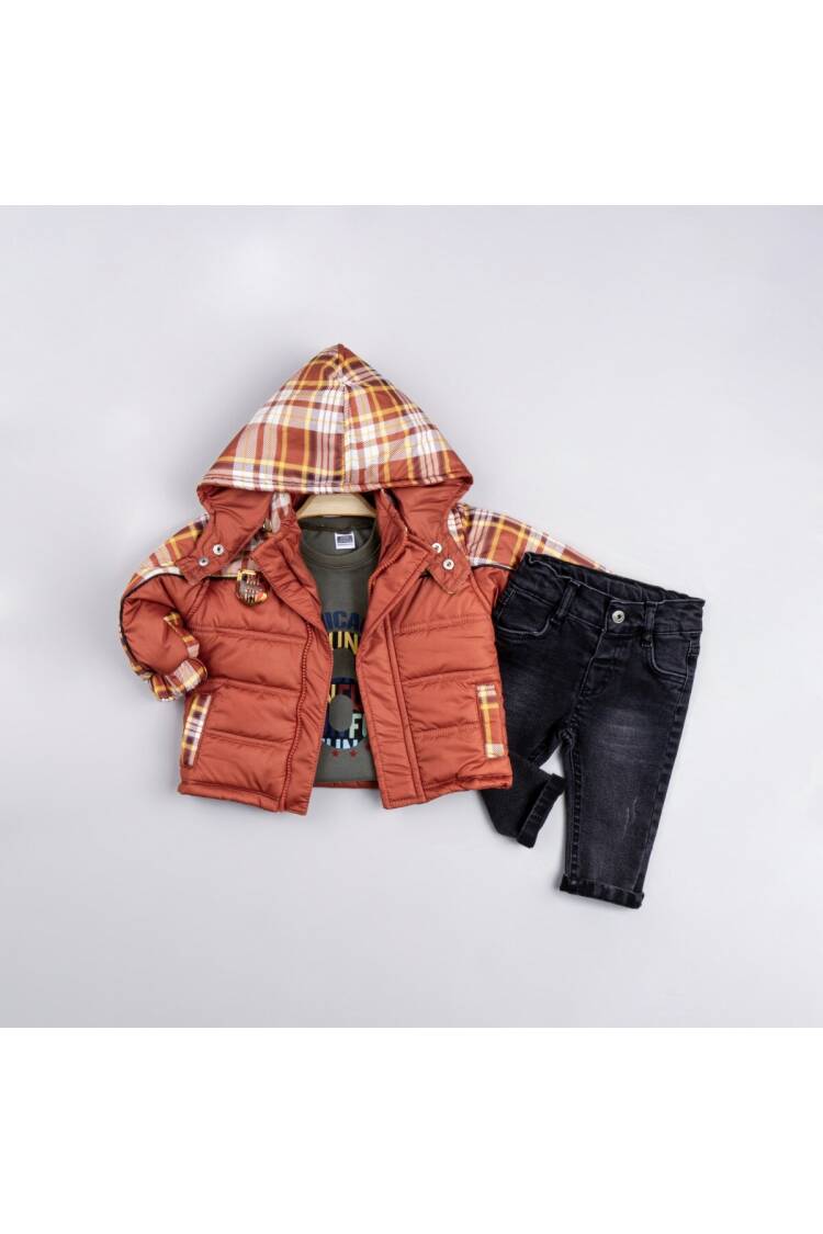 Wholesale Baby Boy 3-Piece Coat Sweat and Jeans Trousers Set 6-24M - Brand: Bubbly - Kids & Baby Clothes Wholesale - Globality Store