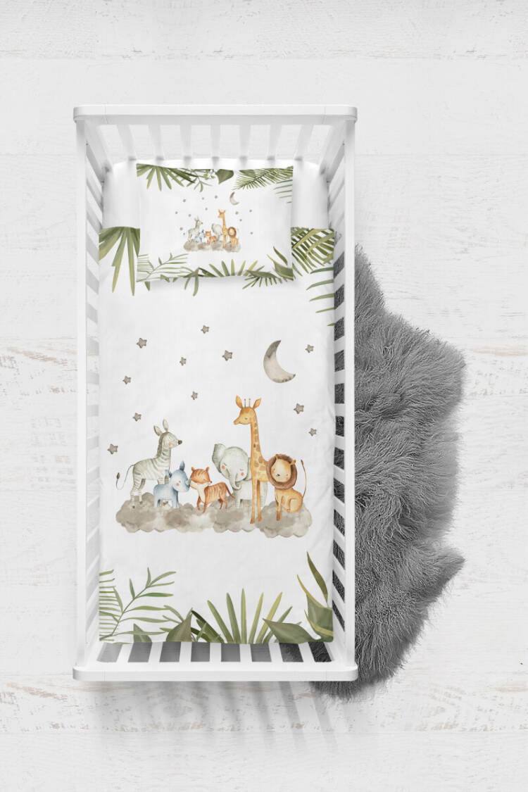Wholesale Baby Boy 3-Piece Cute Animals Patterned Duvet Cover Set 100*150cm - Brand: Talia Home - Kids & Baby Clothes Wholesale - Globality Store