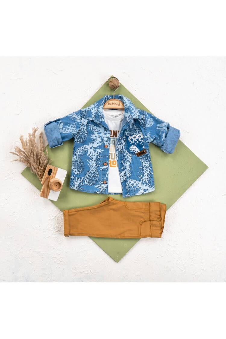 Wholesale Baby Boy 3-Piece Jacket, Pants and T-shirt Set 6-24M 6-24M - Brand: Bubbly - Kids & Baby Clothes Wholesale - Globality Store