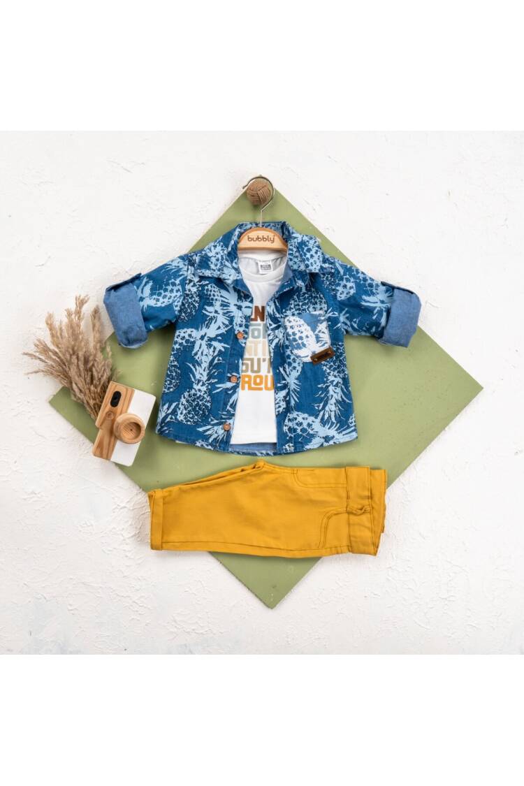 Wholesale Baby Boy 3-Piece Jacket, Pants and T-shirt Set 6-24M 6-24M - Brand: Bubbly - Kids & Baby Clothes Wholesale - Globality Store