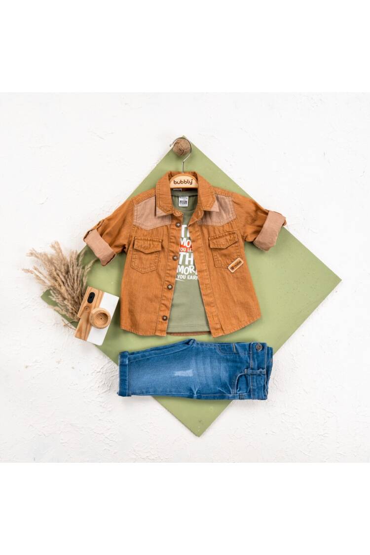 Wholesale Baby Boy 3-Piece Jacket, Pants ve T-shirt Set 6-24M - Brand: Bubbly - Kids & Baby Clothes Wholesale - Globality Store