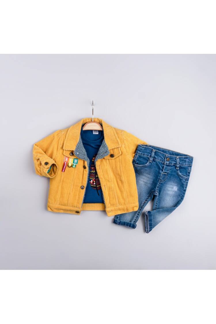 Wholesale Baby Boy 3-Piece Jacket Sweatshirt and Pants Set 6-24M - Brand: Bubbly - Kids & Baby Clothes Wholesale - Globality Store