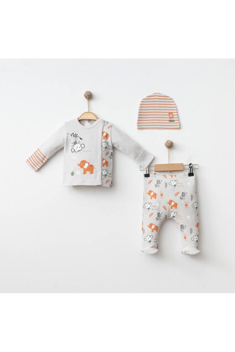 Wholesale Baby Boy 3-Piece Newborn Set 0-3M - Brand: Gümüş Baby - Kids & Baby Clothes Wholesale - Globality Store