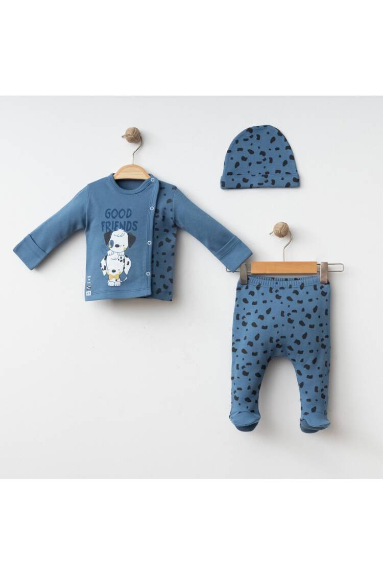 Wholesale Baby Boy 3-Piece Newborn Set 0-3M - Brand: Gümüş Baby - Kids & Baby Clothes Wholesale - Globality Store