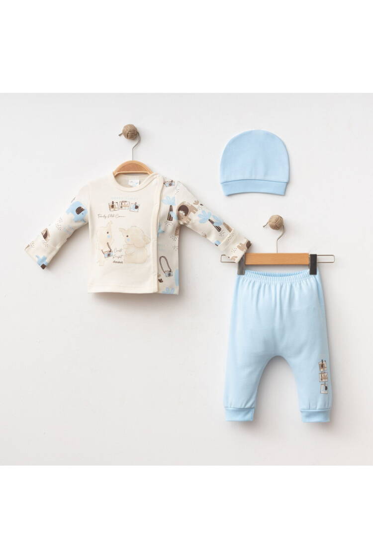 Wholesale Baby Boy 3-piece Newborn Set 0-3M - Brand: Gümüş Baby - Kids & Baby Clothes Wholesale - Globality Store