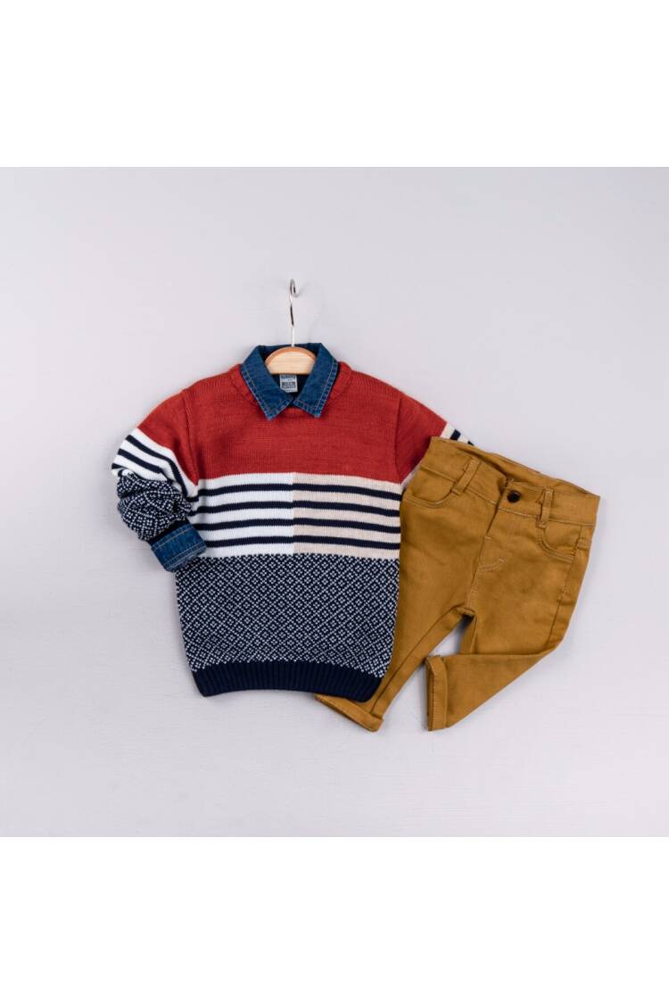 Wholesale Baby Boy 3-Piece Pullover Shirt and Pants Set 6-24M - Brand: Bubbly - Kids & Baby Clothes Wholesale - Globality Store