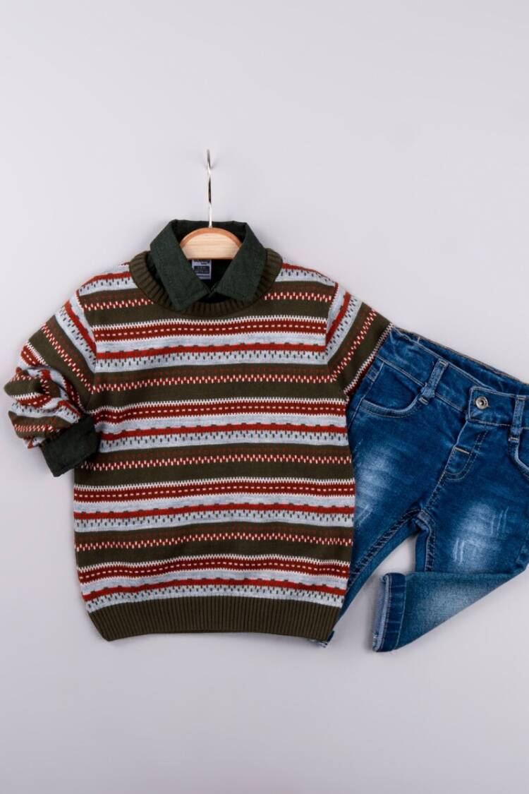 Wholesale Baby Boy 3-Piece Pullover Shirt and Pants Set 6-24M - Brand: Bubbly - Kids & Baby Clothes Wholesale - Globality Store