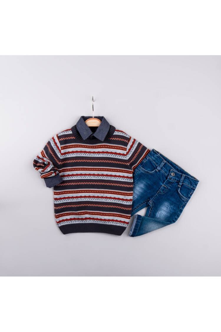Wholesale Baby Boy 3-Piece Pullover Shirt and Pants Set 6-24M - Brand: Bubbly - Kids & Baby Clothes Wholesale - Globality Store