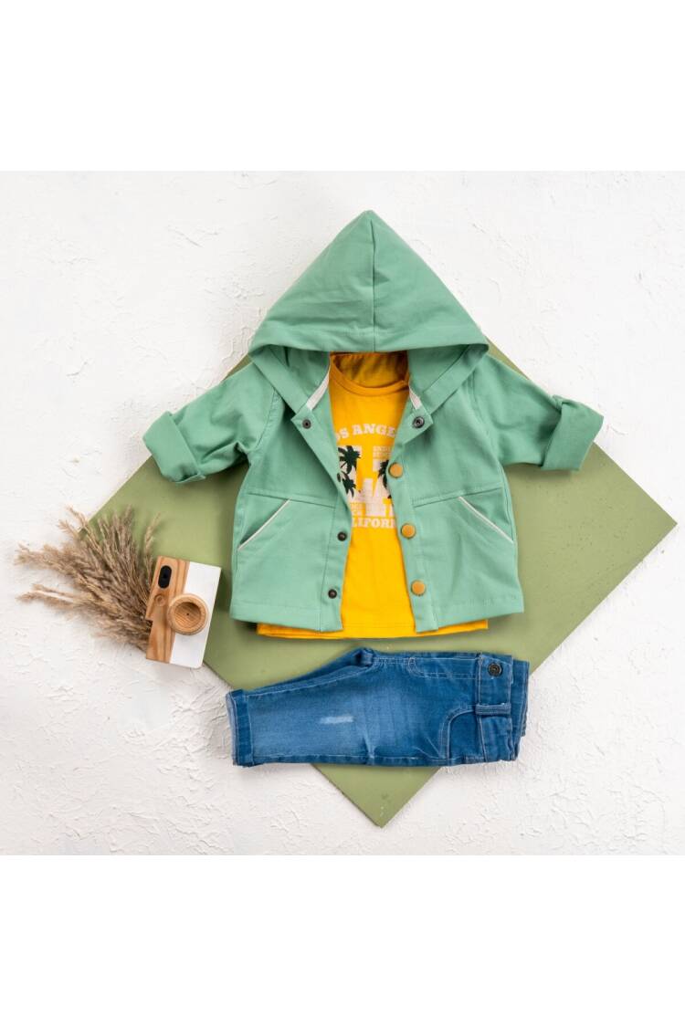 Wholesale Baby Boy 3 Pieces Shirt Trousers Set Suit 6-24M - Brand: Bubbly - Kids & Baby Clothes Wholesale - Globality Store
