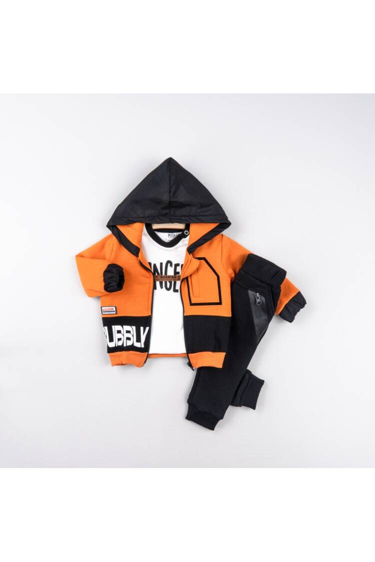 Wholesale Baby Boy 3pcs Cardigan Body and Trousers Set 6-24M - Brand: Bubbly - Kids & Baby Clothes Wholesale - Globality Store