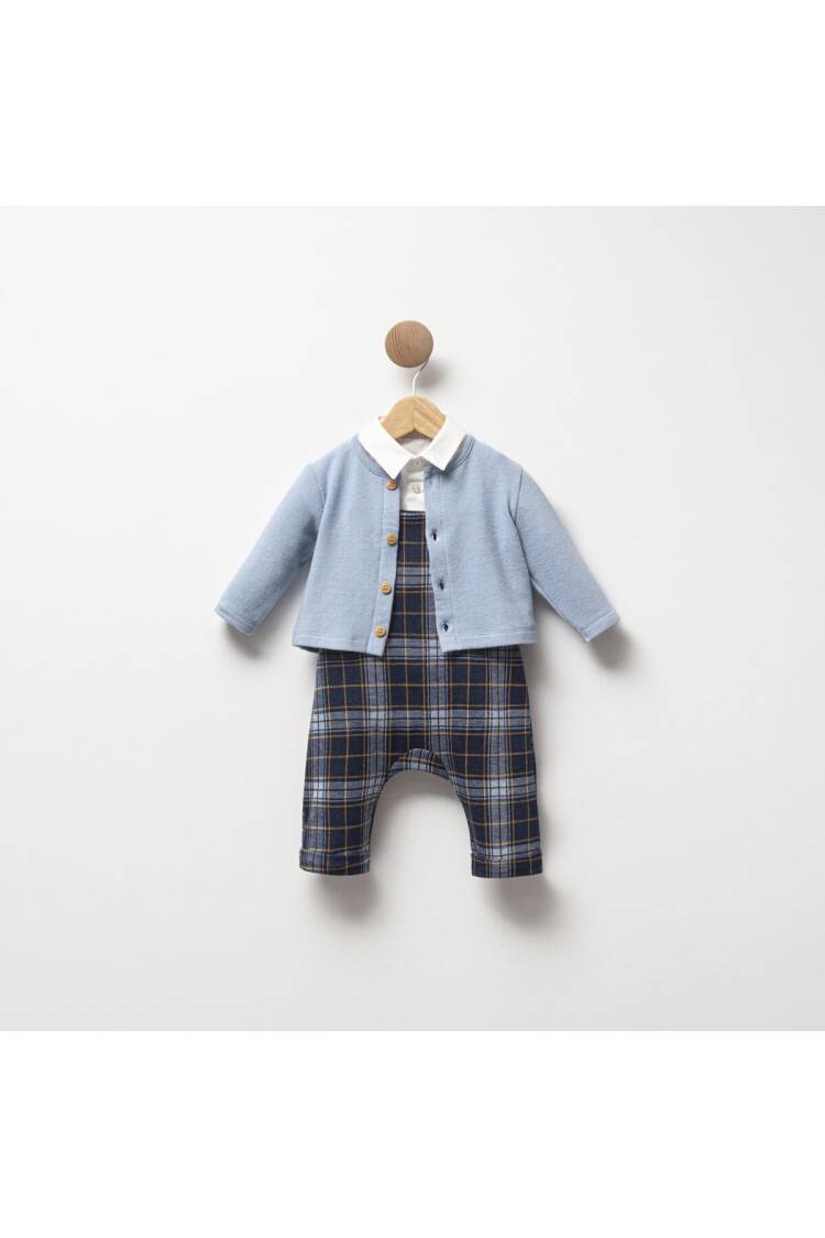 Wholesale Baby Boy 3pcs Jumpsuit Shirt and Cardigan Set 3-9M - Brand: Cassiope - Kids & Baby Clothes Wholesale - Globality Store