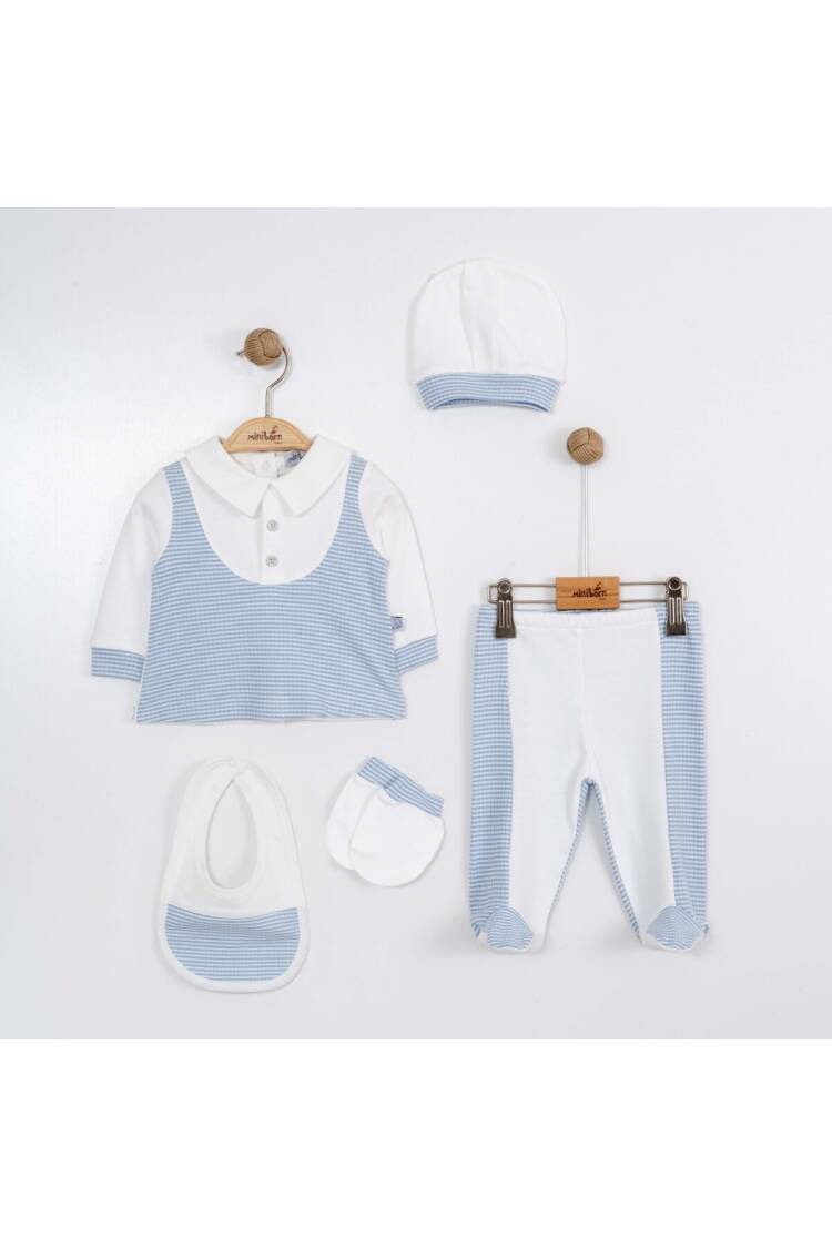 Wholesale Baby Boy 5-Piece Newborn Set 0-6M - Brand: Miniborn - Kids & Baby Clothes Wholesale - Globality Store