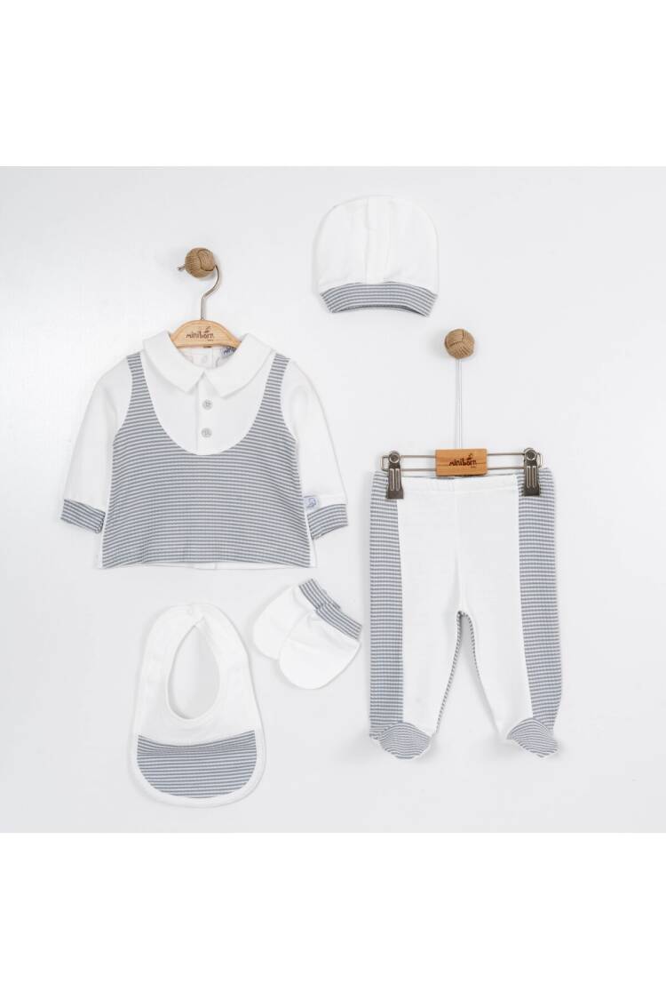 Wholesale Baby Boy 5-Piece Newborn Set 0-6M - Brand: Miniborn - Kids & Baby Clothes Wholesale - Globality Store