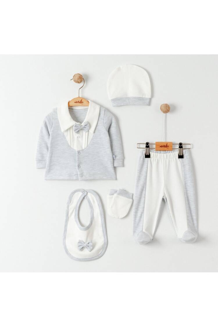 Wholesale Baby Boy 5-Pieces Newborn Set 0-6M - Brand: Miniborn - Kids & Baby Clothes Wholesale - Globality Store
