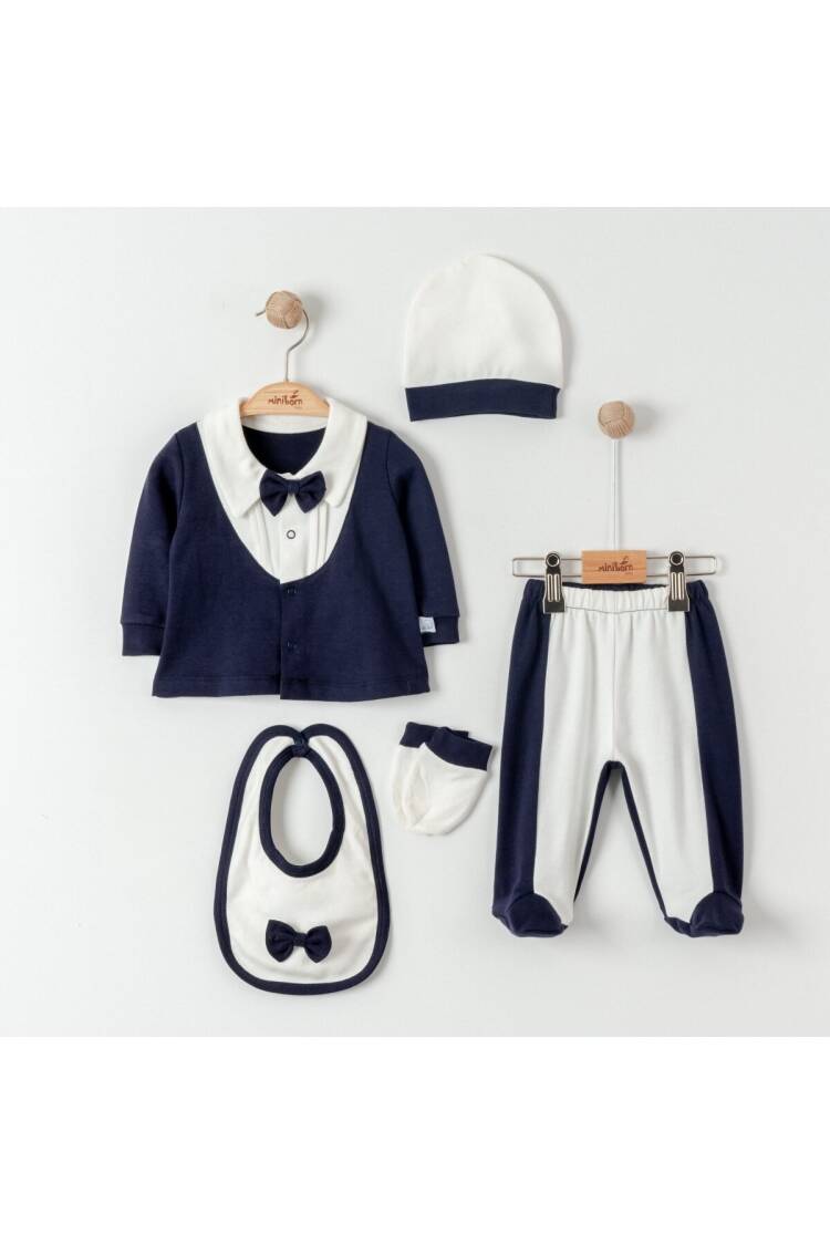 Wholesale Baby Boy 5-Pieces Newborn Set 0-6M - Brand: Miniborn - Kids & Baby Clothes Wholesale - Globality Store
