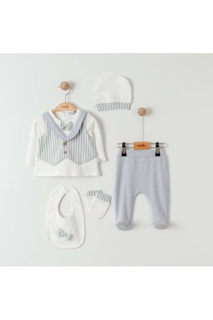Wholesale Baby Boy 5pcs Newborn Set 0-6M - Brand: Miniborn - Kids & Baby Clothes Wholesale - Globality Store