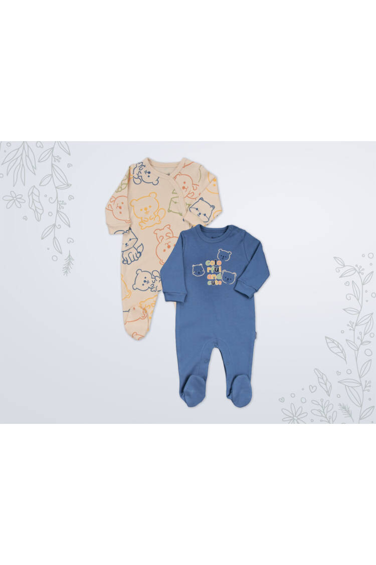 Wholesale Baby Boy Booties Jumpsuit 1-6M - Brand: Miniworld - Kids & Baby Clothes Wholesale - Globality Store