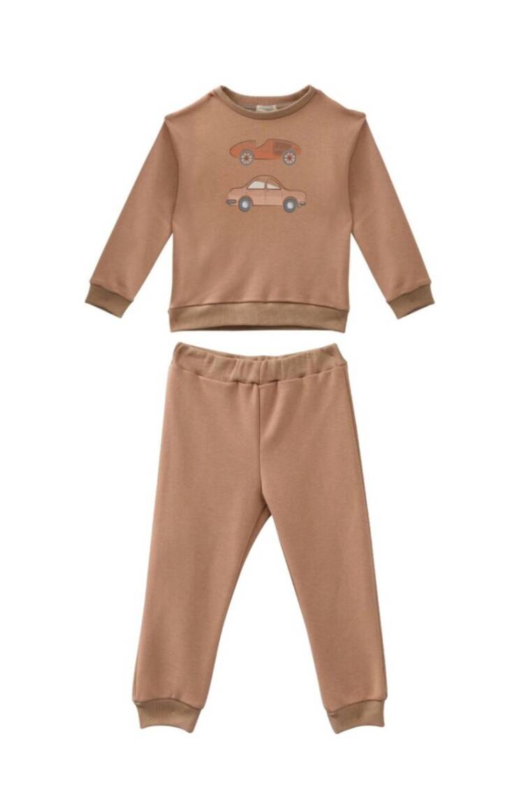 Wholesale Baby Boy Car Printed Tracksuit Set 6-48M - Brand: Mininio - Kids & Baby Clothes Wholesale - Globality Store