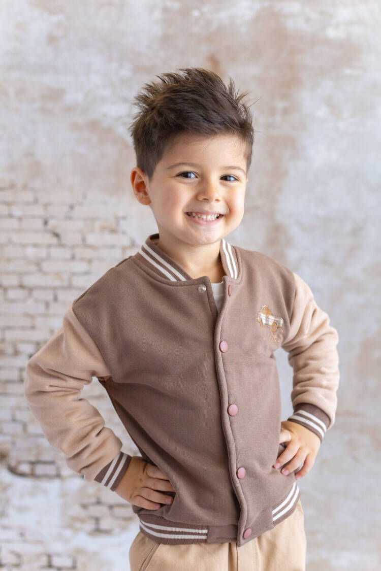 Wholesale Baby Boy Embroidery Detailed Jacket 9-48M - Brand: Mininio - Kids & Baby Clothes Wholesale - Globality Store