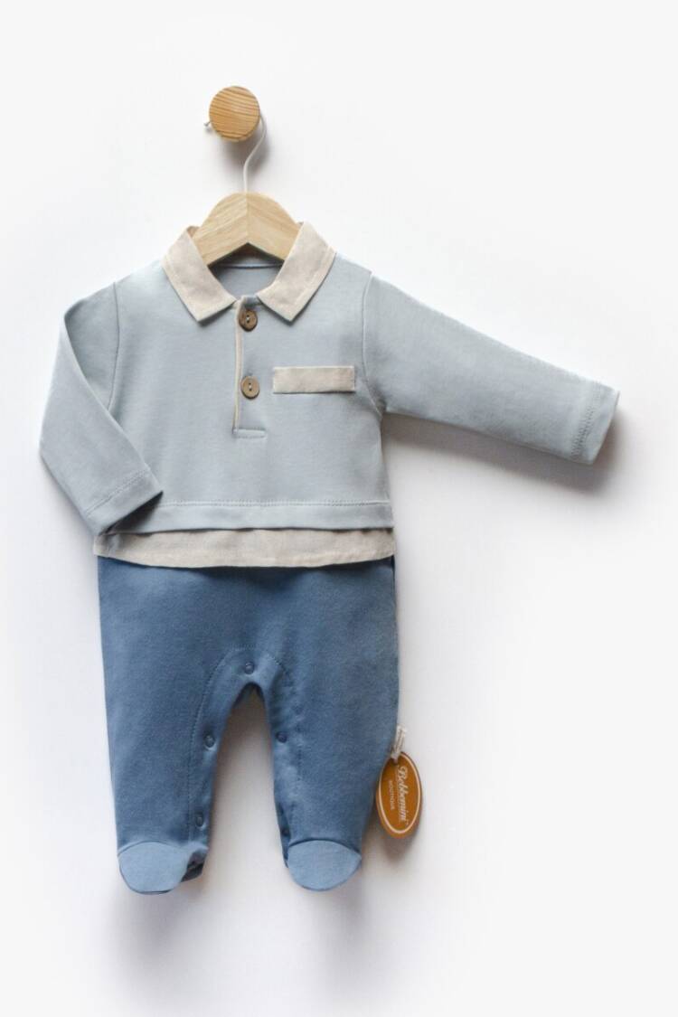Wholesale Baby Boy Linen Jumpsuit 0-6M - Brand: Bebbemini - Kids & Baby Clothes Wholesale - Globality Store