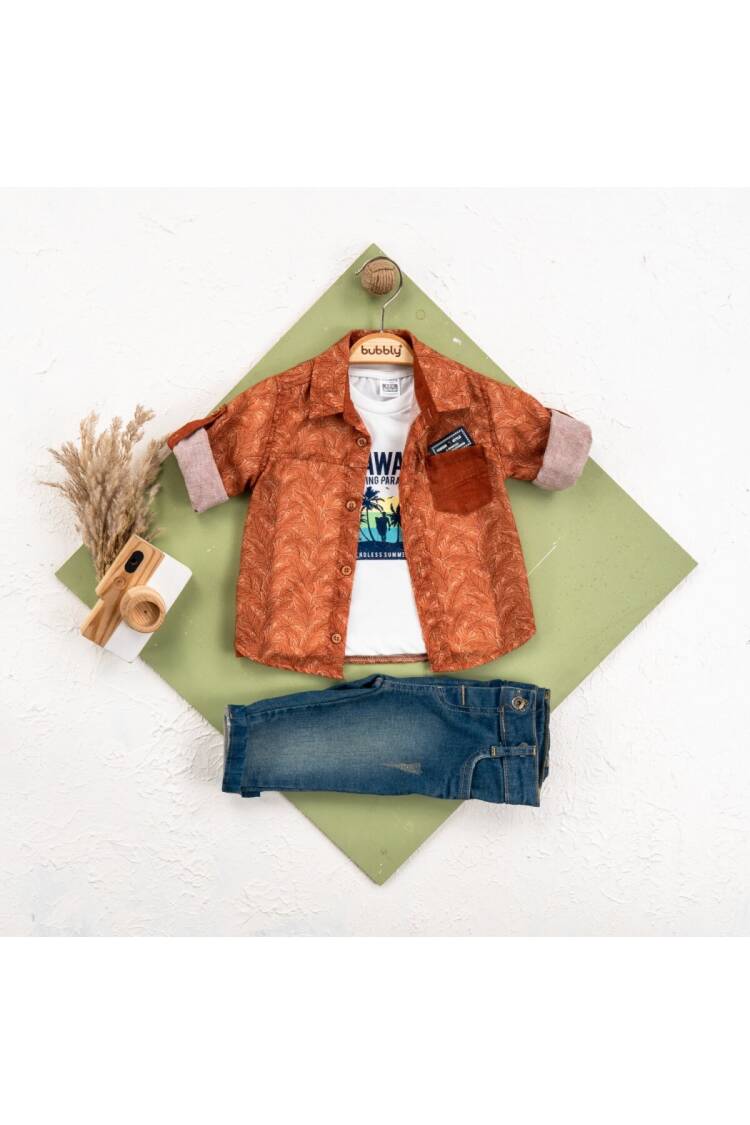 Wholesale Baby Boy Shirt Trousers Set Suit 6-24M - Brand: Bubbly - Kids & Baby Clothes Wholesale - Globality Store