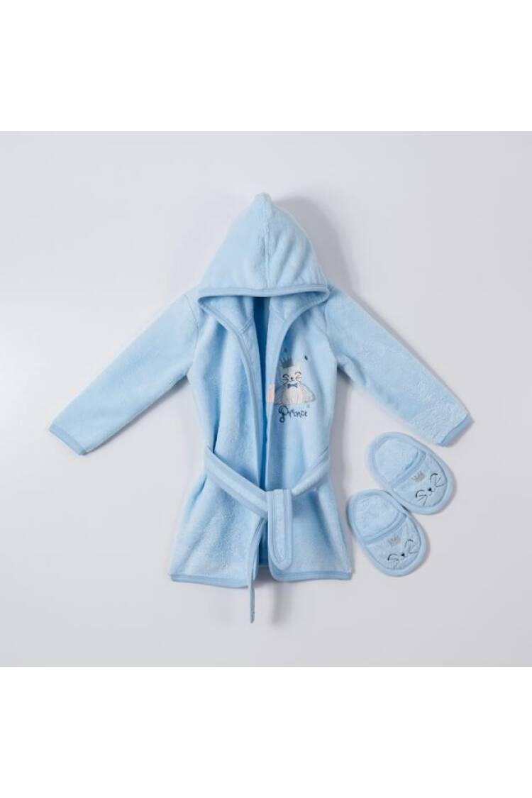Wholesale Baby Boys 2-Piece Bathrobe Set with Slipper 1-4Y - Brand: Ramel Kids - Kids & Baby Clothes Wholesale - Globality Store