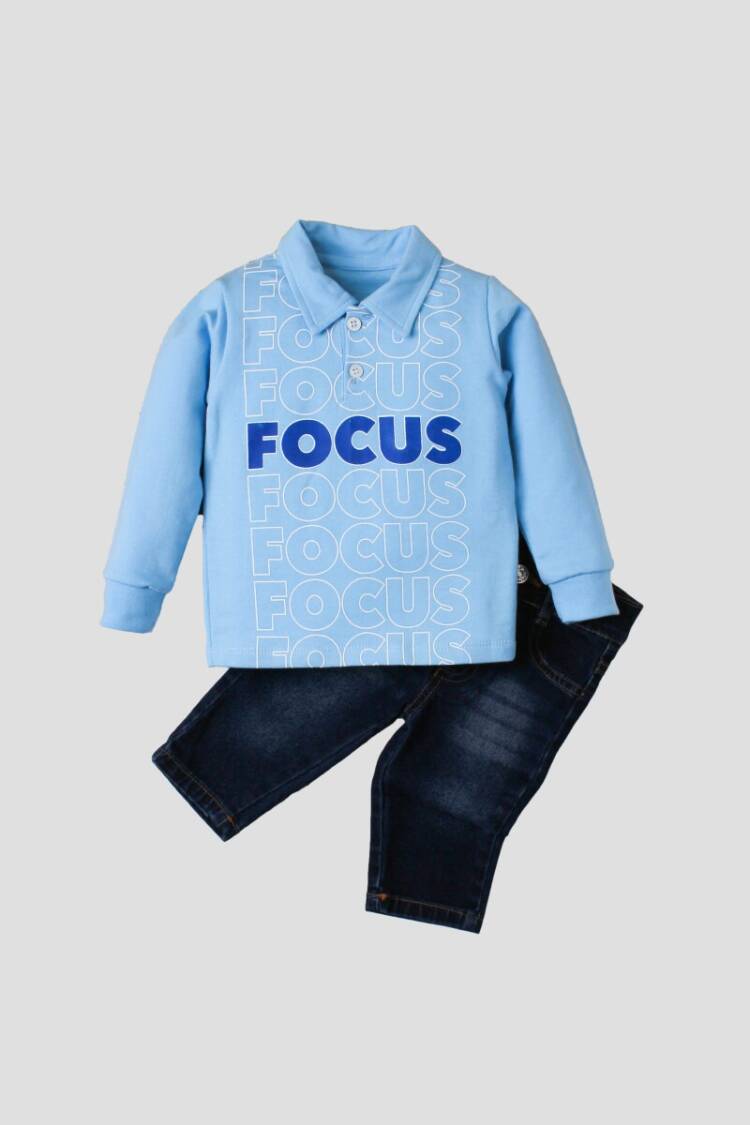Wholesale Baby Boys 2-Piece Long Sleeve T-Shirt and Denim Pants 9-24M - Brand: Kidexs - Kids & Baby Clothes Wholesale - Globality Store