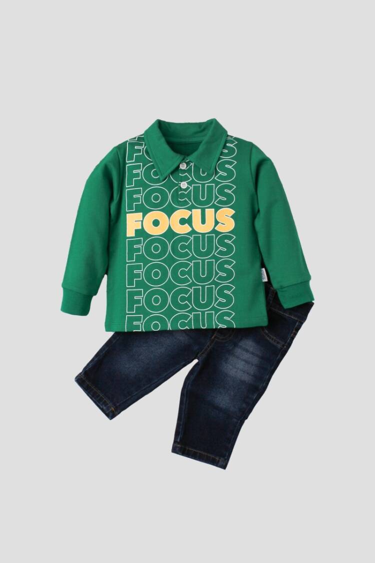 Wholesale Baby Boys 2-Piece Long Sleeve T-Shirt and Denim Pants 9-24M - Brand: Kidexs - Kids & Baby Clothes Wholesale - Globality Store
