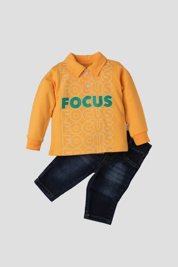 Wholesale Baby Boys 2-Piece Long Sleeve T-Shirt and Denim Pants 9-24M - Brand: Kidexs - Kids & Baby Clothes Wholesale - Globality Store