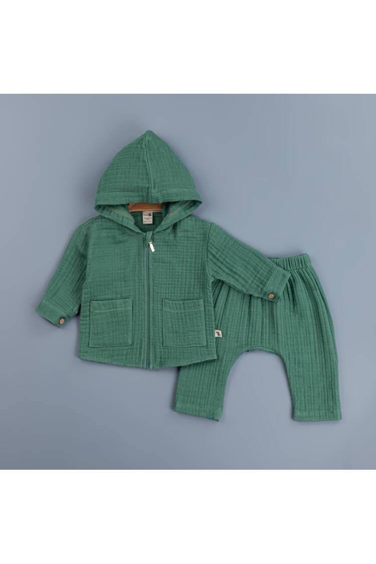 Wholesale Baby Boys 2-Piece Muslin Set With Cardigan 6-24M - Brand: BabyZ - Kids & Baby Clothes Wholesale - Globality Store