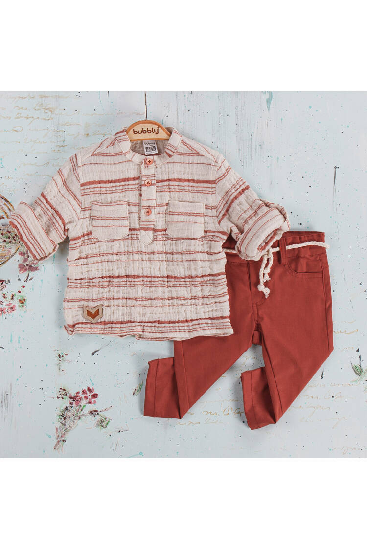 Wholesale Baby Boys 2-Piece Pants And Shirt Set 6-24M - Brand: Bubbly - Kids & Baby Clothes Wholesale - Globality Store