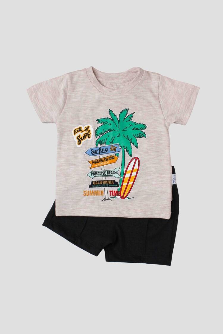 Wholesale Baby Boys 2-Piece Printed T-shirt and Shorts Set 6-24M - Brand: Kidexs - Kids & Baby Clothes Wholesale - Globality Store