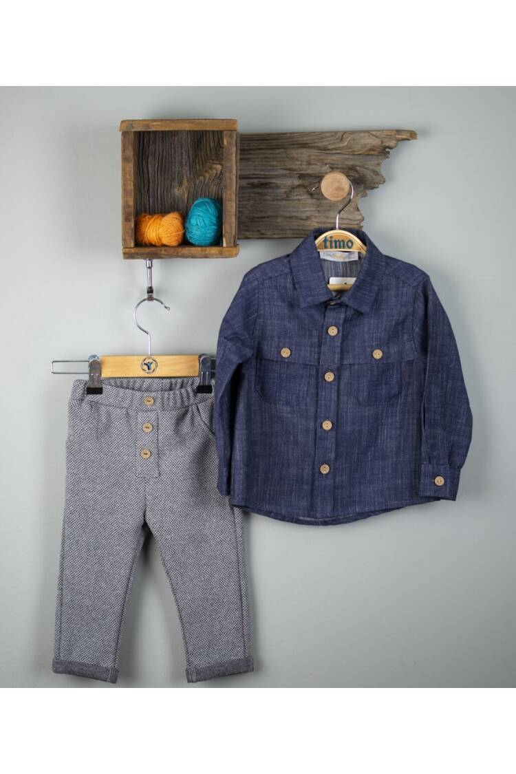 Wholesale Baby Boys 2-Piece Shirt and Pants Set 6-24M - Brand: Timo - Kids & Baby Clothes Wholesale - Globality Store