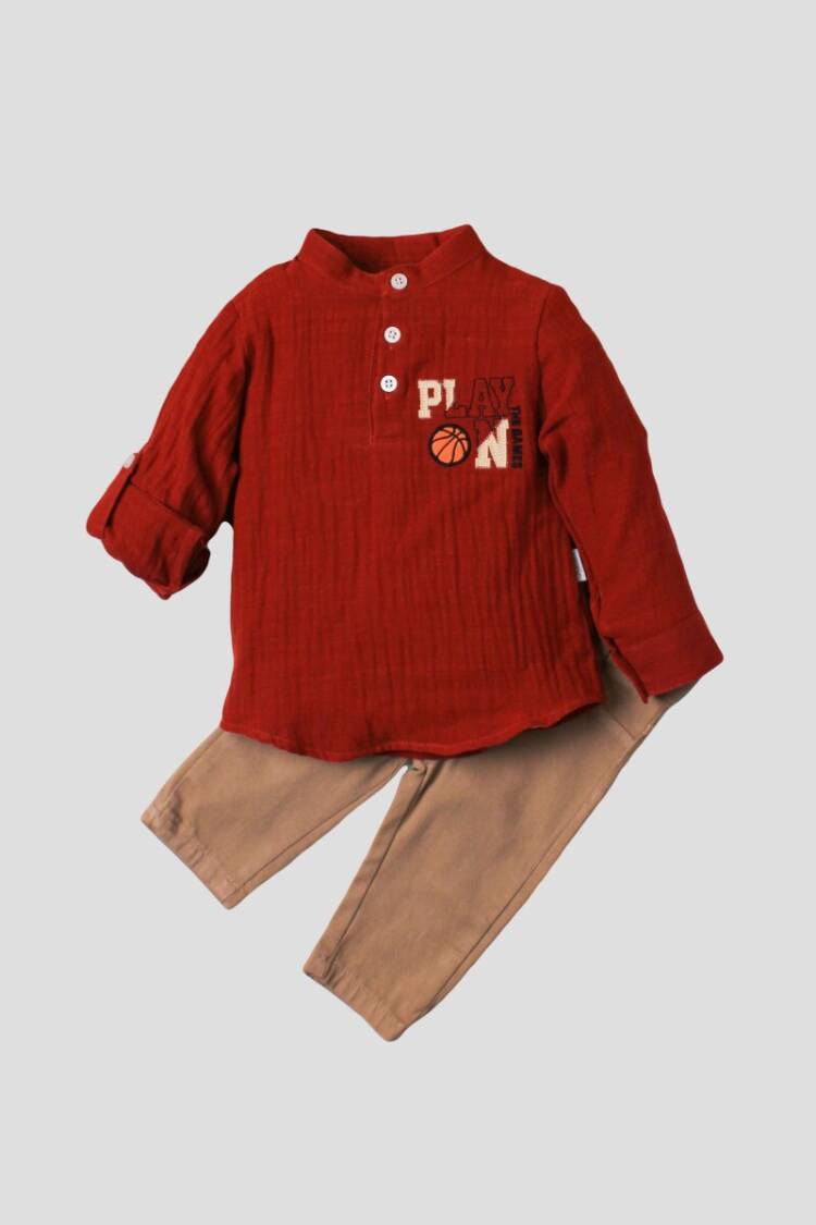 Wholesale Baby Boys 2-Piece Shirt Set with Pants 9-24M - Brand: Kidexs - Kids & Baby Clothes Wholesale - Globality Store