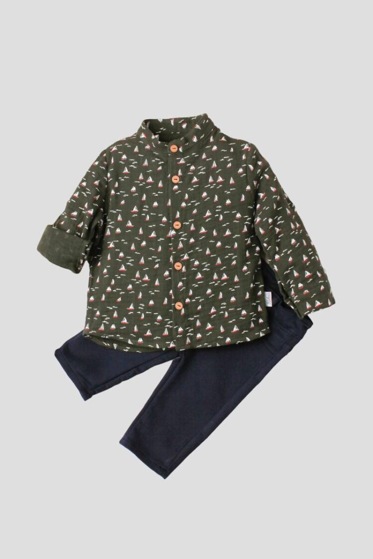 Wholesale Baby Boys 2-Piece Shirt Set with Pants 9-24M - Brand: Kidexs - Kids & Baby Clothes Wholesale - Globality Store