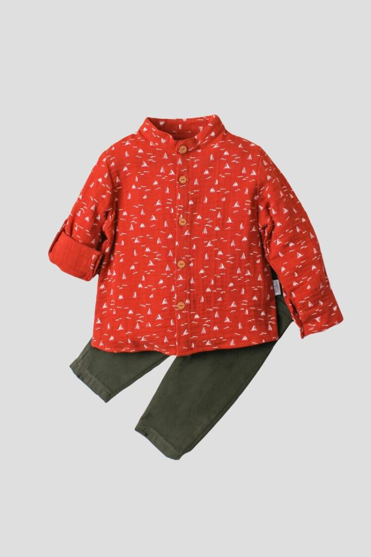 Wholesale Baby Boys 2-Piece Shirt Set with Pants 9-24M - Brand: Kidexs - Kids & Baby Clothes Wholesale - Globality Store