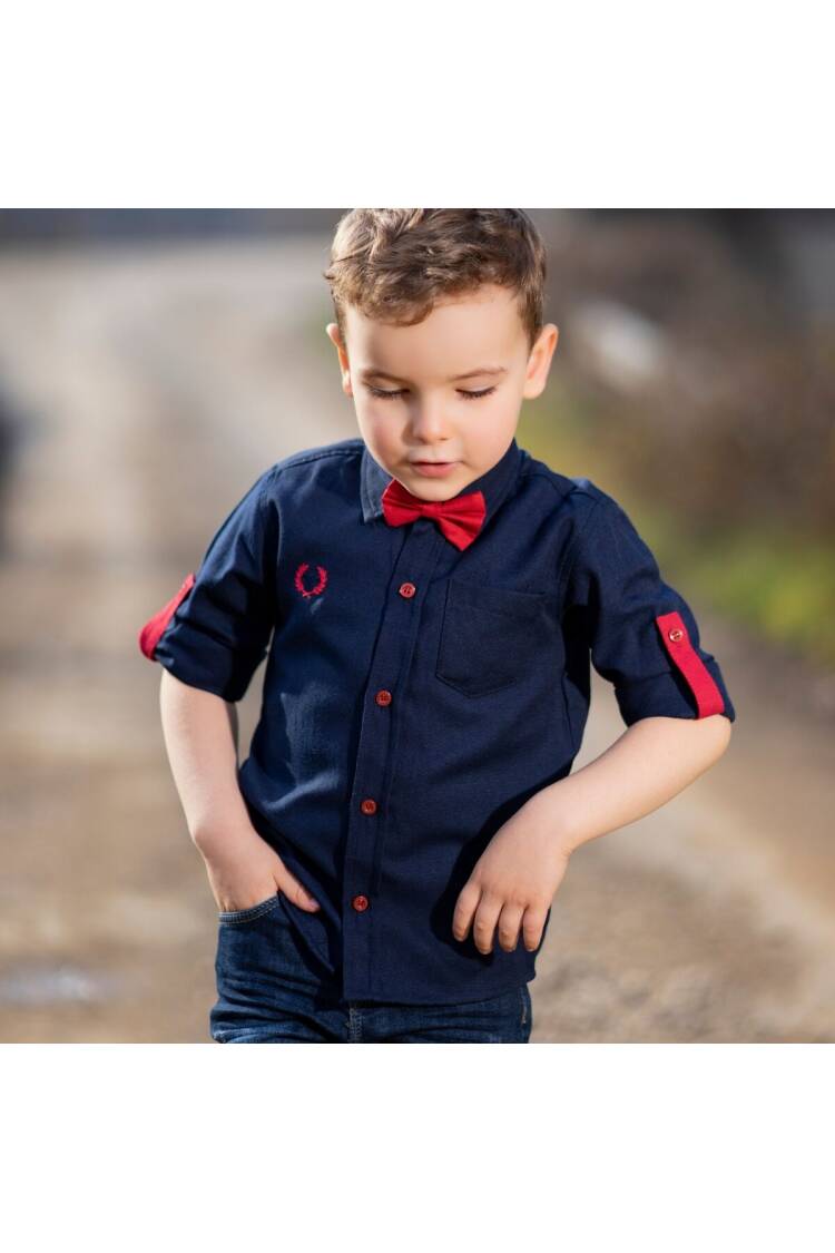 Wholesale Baby Boys 2-Piece Shirt with Bowtie 6-24M - Brand: Timo - Kids & Baby Clothes Wholesale - Globality Store