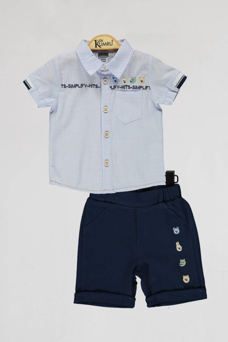 Wholesale Baby Boys 2-Piece Shirts and Short Set 6-18M - Brand: Kumru Bebe - Kids & Baby Clothes Wholesale - Globality Store