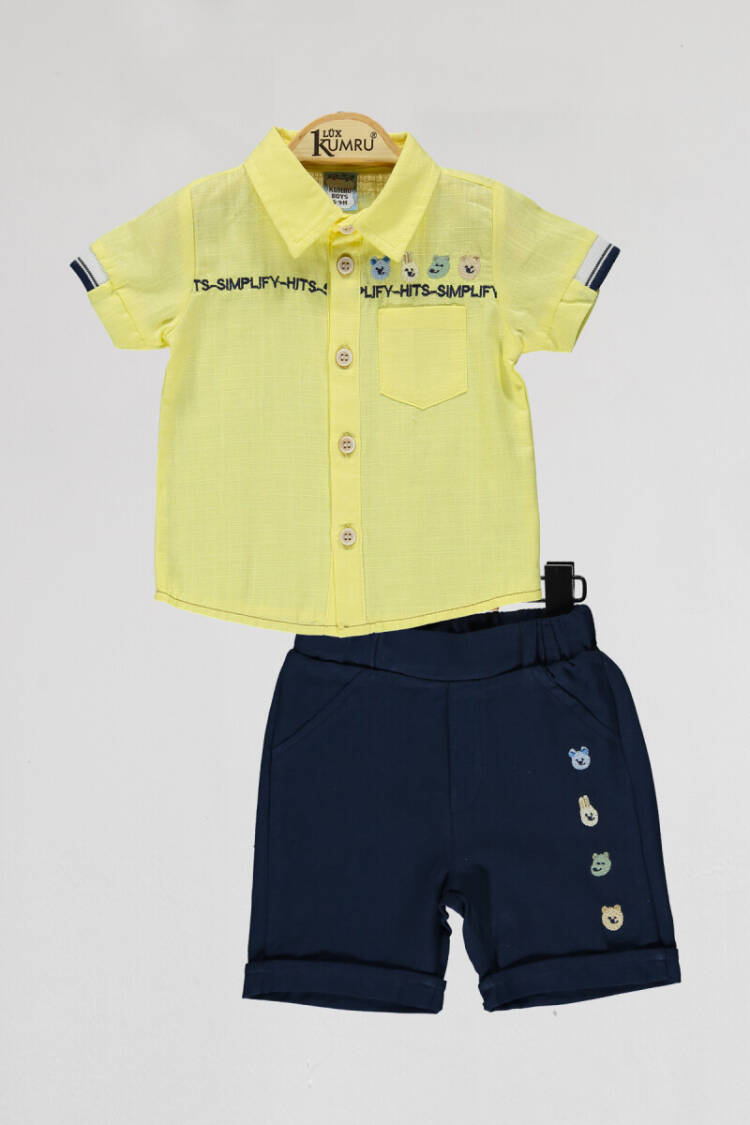 Wholesale Baby Boys 2-Piece Shirts and Short Set 6-18M - Brand: Kumru Bebe - Kids & Baby Clothes Wholesale - Globality Store