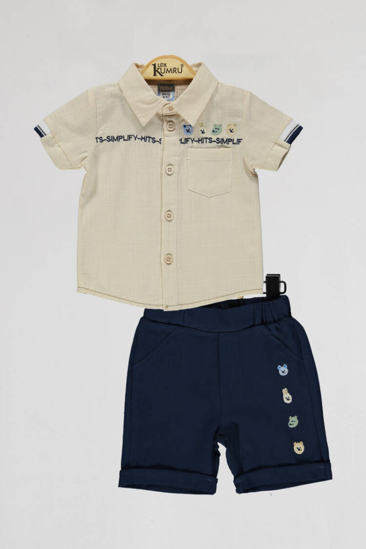 Wholesale Baby Boys 2-Piece Shirts and Short Set 6-18M - Brand: Kumru Bebe - Kids & Baby Clothes Wholesale - Globality Store