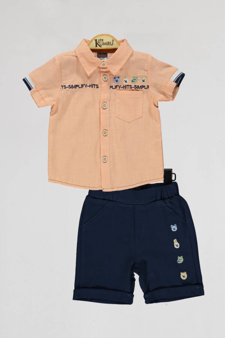 Wholesale Baby Boys 2-Piece Shirts and Short Set 6-18M - Brand: Kumru Bebe - Kids & Baby Clothes Wholesale - Globality Store