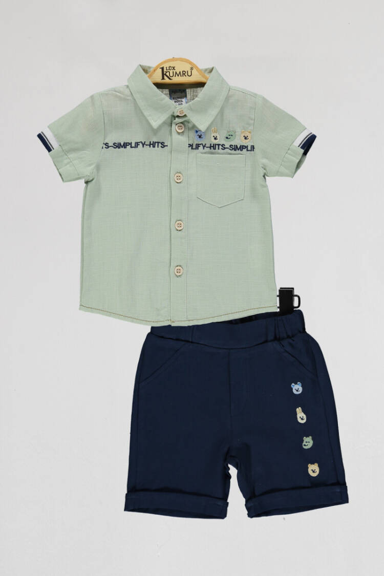 Wholesale Baby Boys 2-Piece Shirts and Short Set 6-18M - Brand: Kumru Bebe - Kids & Baby Clothes Wholesale - Globality Store