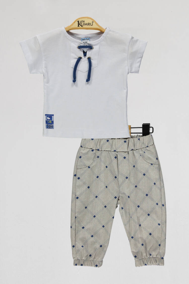 Wholesale Baby Boys 2-Piece T-Shirt and Pants Set 6-18M - Brand: Kumru Bebe - Kids & Baby Clothes Wholesale - Globality Store