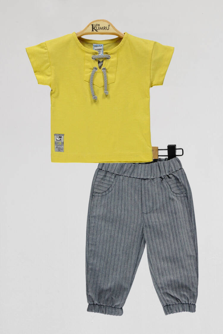 Wholesale Baby Boys 2-Piece T-Shirt and Pants Set 6-18M - Brand: Kumru Bebe - Kids & Baby Clothes Wholesale - Globality Store