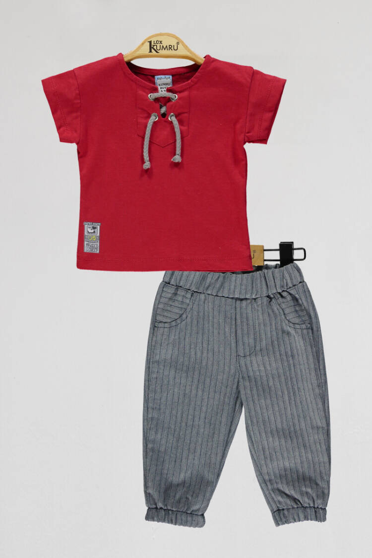 Wholesale Baby Boys 2-Piece T-Shirt and Pants Set 6-18M - Brand: Kumru Bebe - Kids & Baby Clothes Wholesale - Globality Store