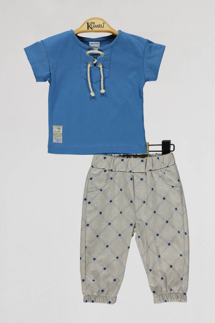 Wholesale Baby Boys 2-Piece T-Shirt and Pants Set 6-18M - Brand: Kumru Bebe - Kids & Baby Clothes Wholesale - Globality Store